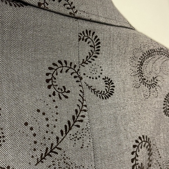 Women’s Bob Mackie Studio Gray w/ Black Velvet Floral 2 Button Blazer Size 8 - Picture 6 of 12